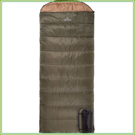 All Weather Sleeping Bag for Adults & Kids, Warm Camping Season, Compression Sack Included
