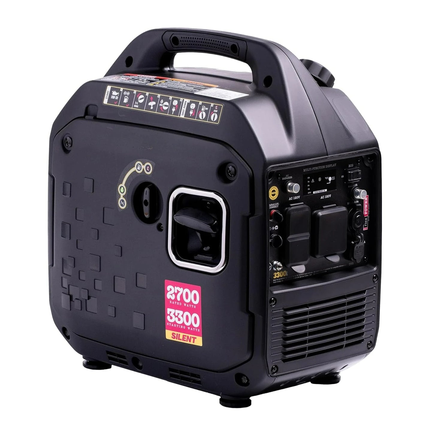 Flex Power 3300W Portable Inverter Generator - Engineered by RV Generator Professionals, 30 Amp Ready, Custom