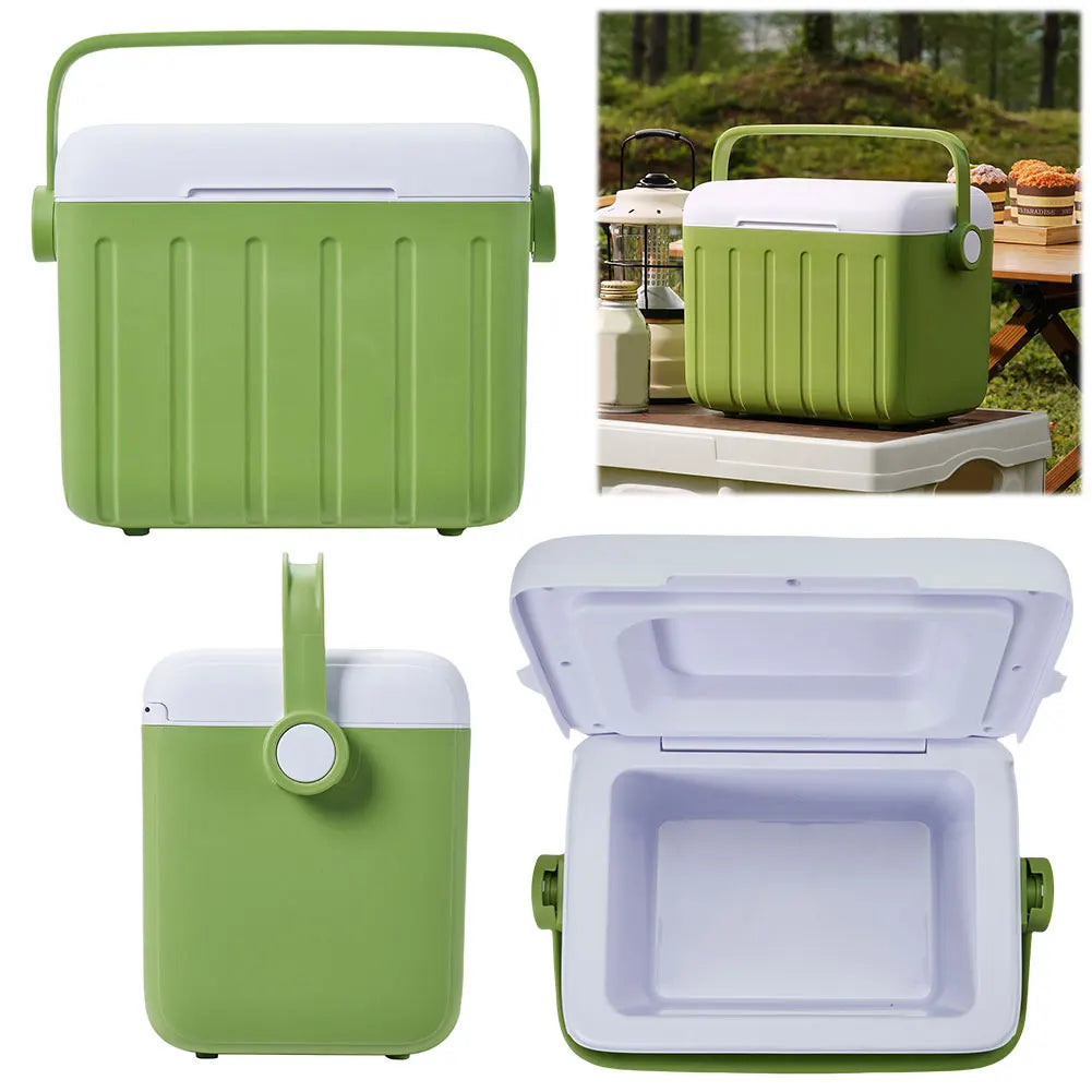 6L Camping Cooler Box Insulated Ice Chest Portable Ice Bucket Outdoor Hard Cooler for Camping Beach Picnic