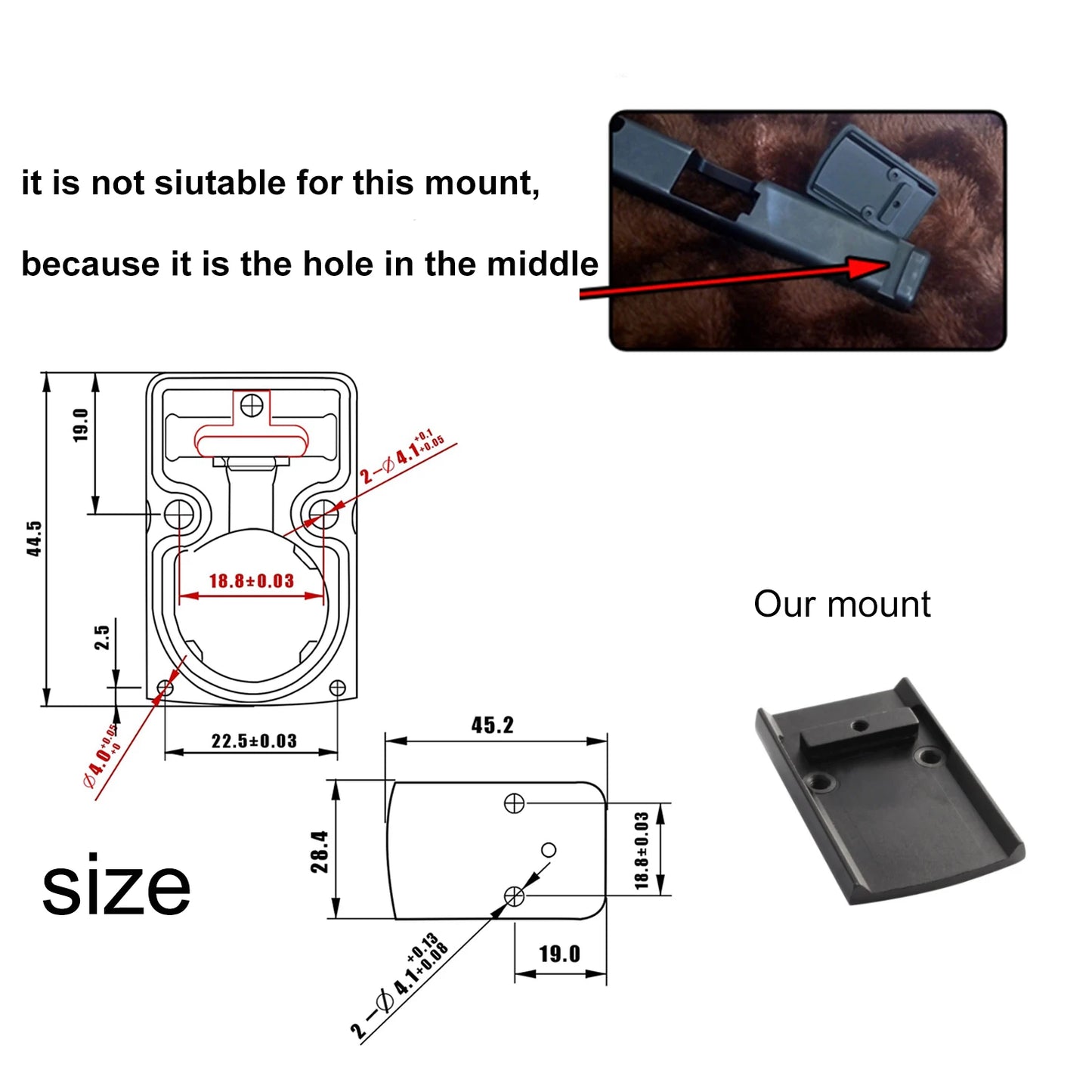 Mini MR Red Dot Sight Collimator Reflex Sight Scope fit 20mm Rail For Hunting Sight