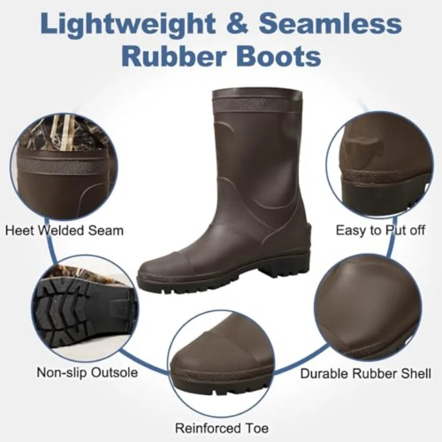 Fishing Waders Waterproof Bootfoot Chest Waders 2-Ply 420D Nylon/PVC Duck Hunting Wader for Men Women