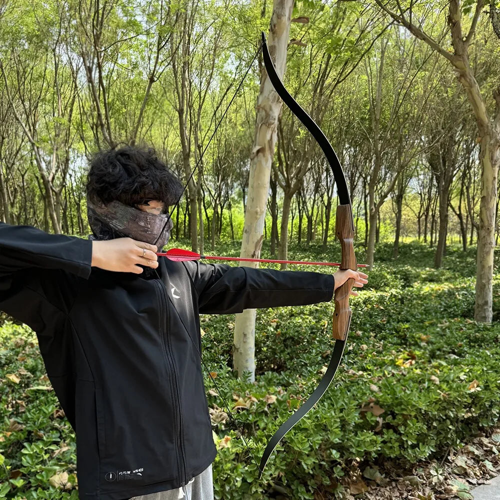 ILF Recurve Bow 60 Inch Takedown Split Bow Set 50/60lbs Right Hand Wooden Riser Archery Target Practice Hunting Equipment