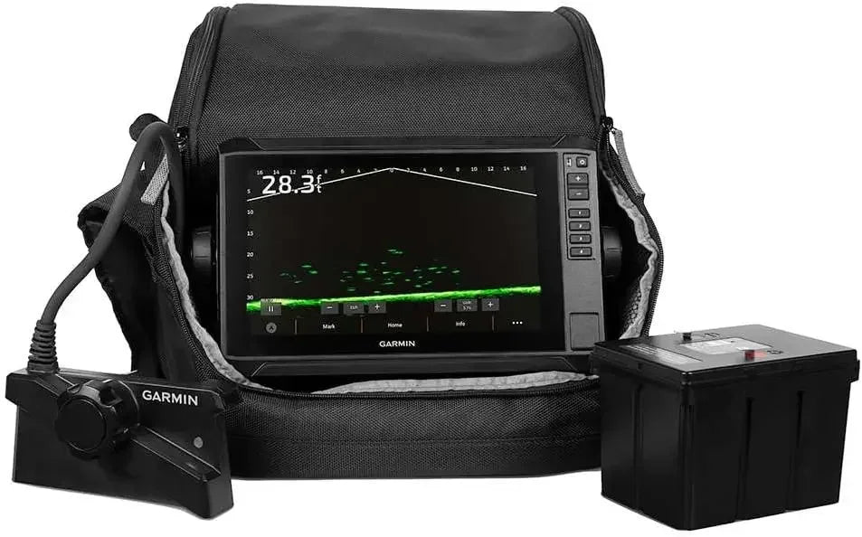 Garmin LiveScope Plus Ice Fishing Bundle LI with Navionics Maps for US Inland Waters