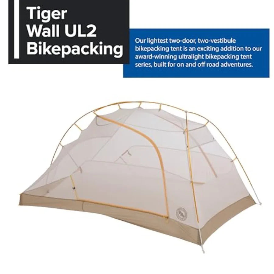 2 Person Tiger Wall UL Ultralight Bikepacking Tent with UV-Resistant Solution Dyed Fabric