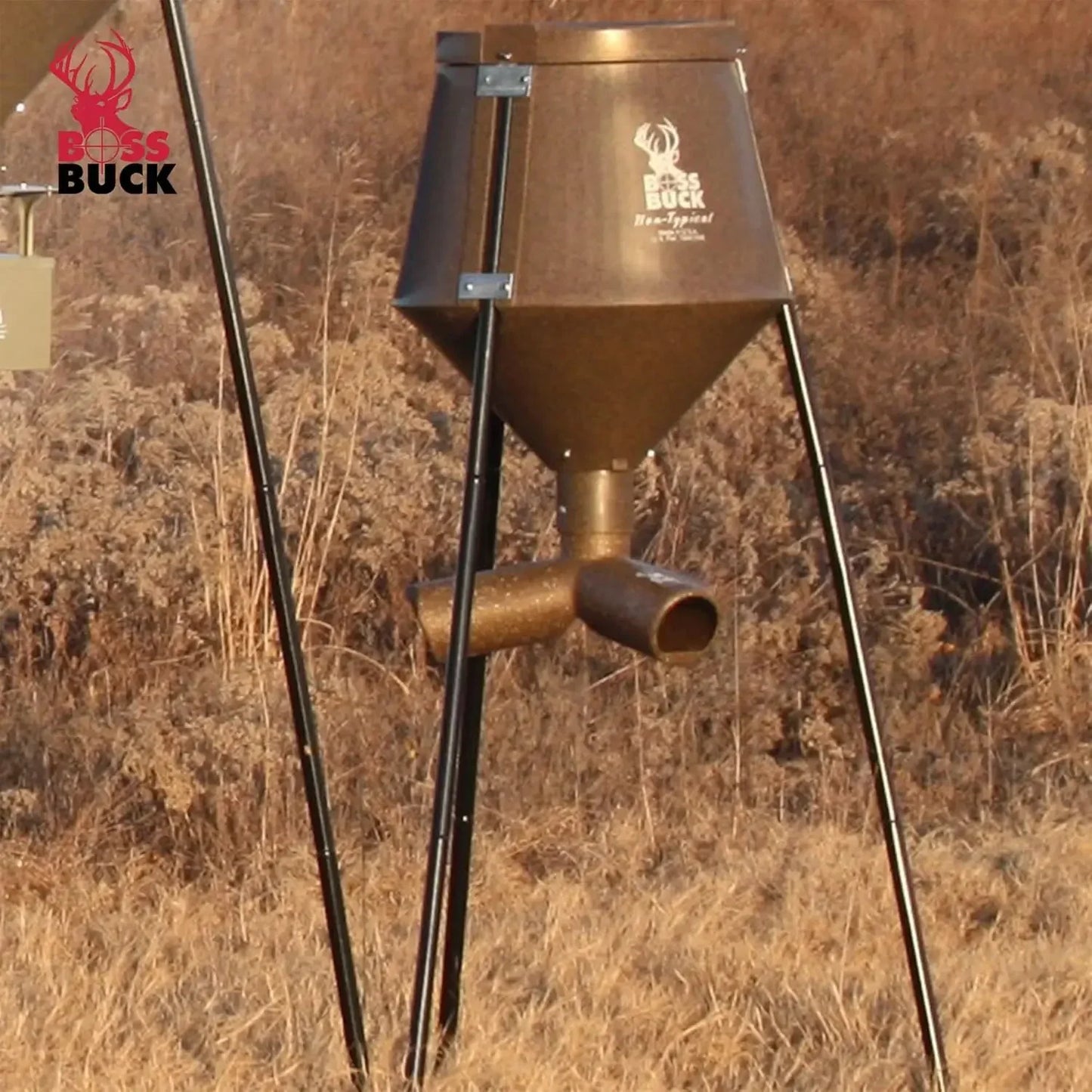200 LB Deer Feeder/Hunting Durable Lightweight Plastic UV Protected Windproof Waterproof Gravity Feed System