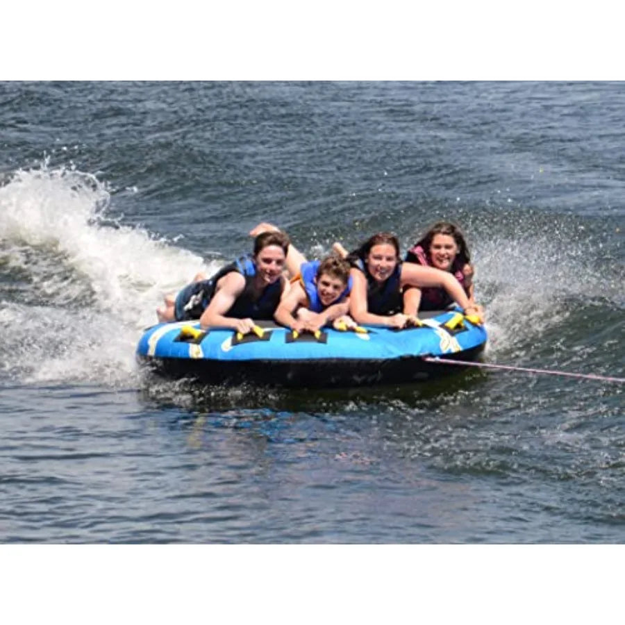 Boat Towable Tube - Iatable Boating Tube for 1-4 Riders - Heavy-Duty Iatable Tube for Boats to Pull - Water Sports Towable with
