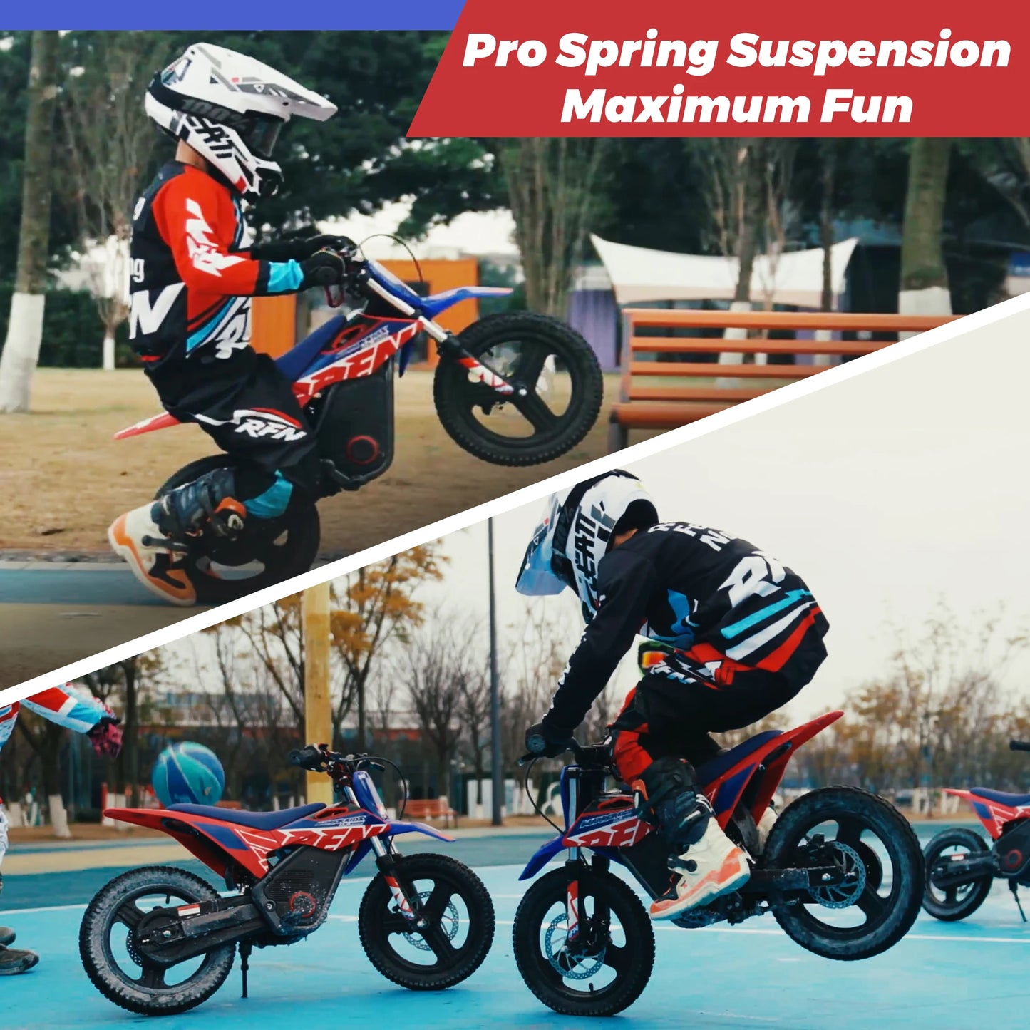 RFN Warrior Kids Electric Dirt Bike | Kids Electric Off-Road Motorcycle |  Speed Ride |Multi-Speed,Outdoor Ride for Age 3-8