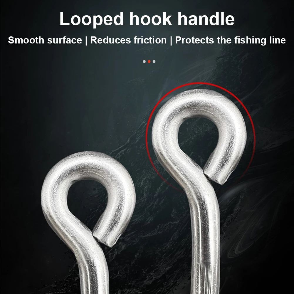 30pcs/box Fishing Circle Hooks Stainless Steel Octopus Fishing Hooks Saltwater Barbed Fish Hooks Fishing Accessories