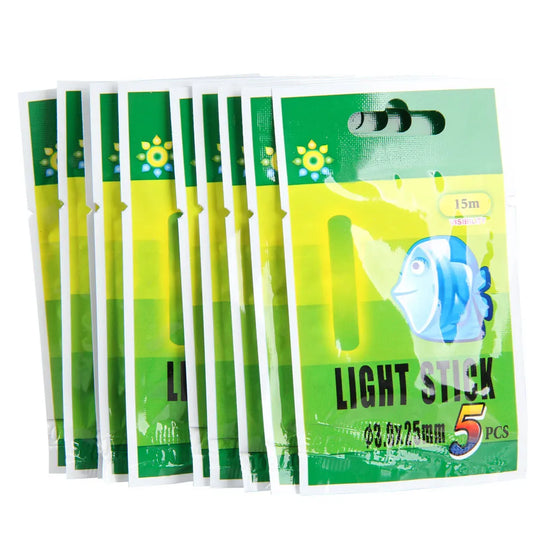 50PCS Fishing Float Light Stick  Fireflies Fluorescent Lightstick Night Float Rod Light Dark Glow Stick Fishing Tackle Tool