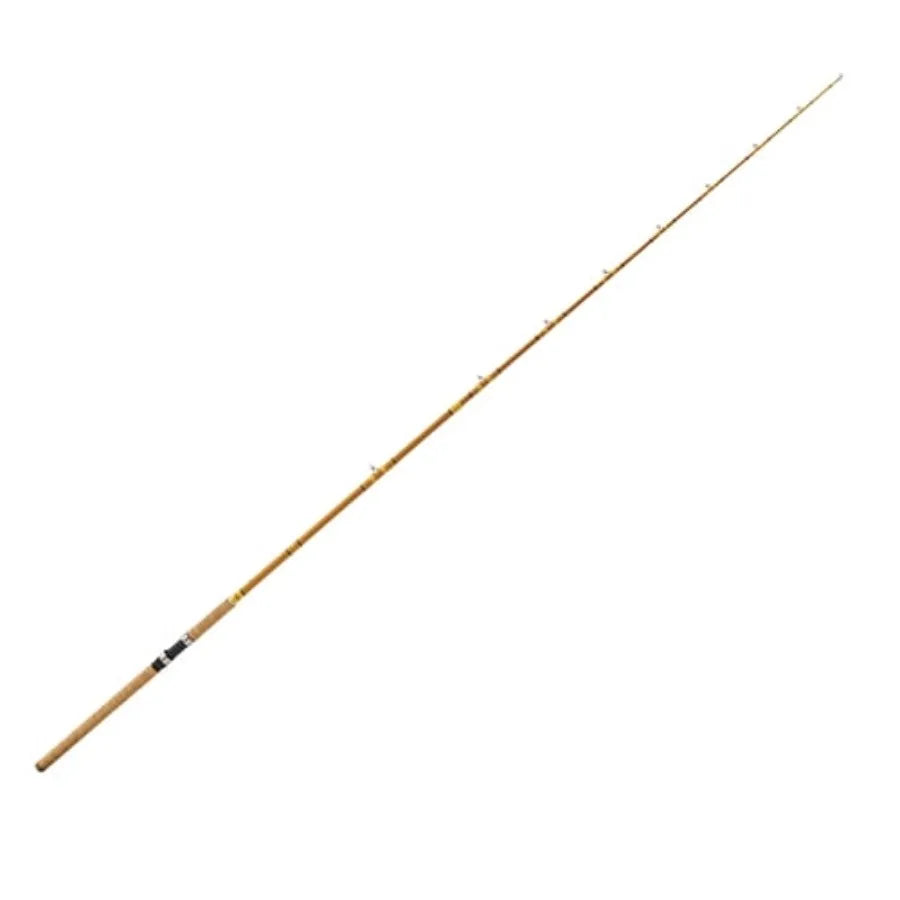 Glass casting rod for fishing, transparent glass, 10-foot 2-piece heavy-duty design with enhanced sensitivity and durability