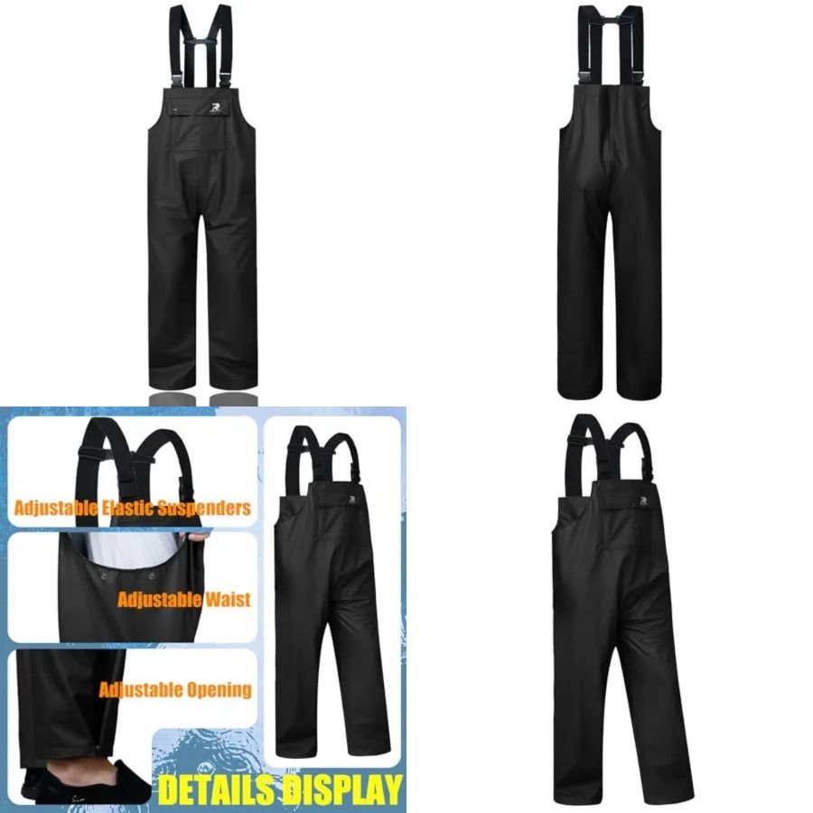 RainRider Rain Pants for Men Women Waterproof Rain Gear Bib Overalls Trousers for Fishing Hunting