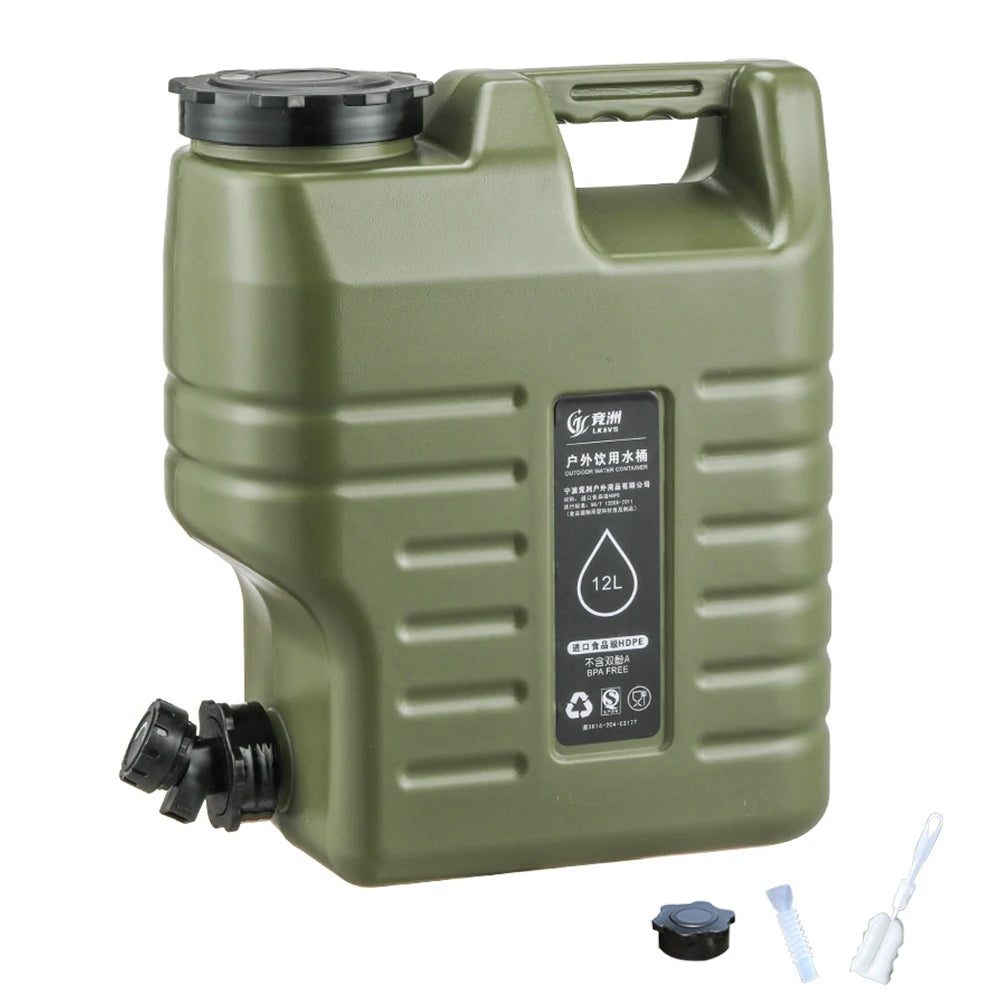 11/12/18/25L Outdoor Water Bin Large Capacity Portable Camping Water Carrier With Detachable Faucet for Camping Picnic Hiking