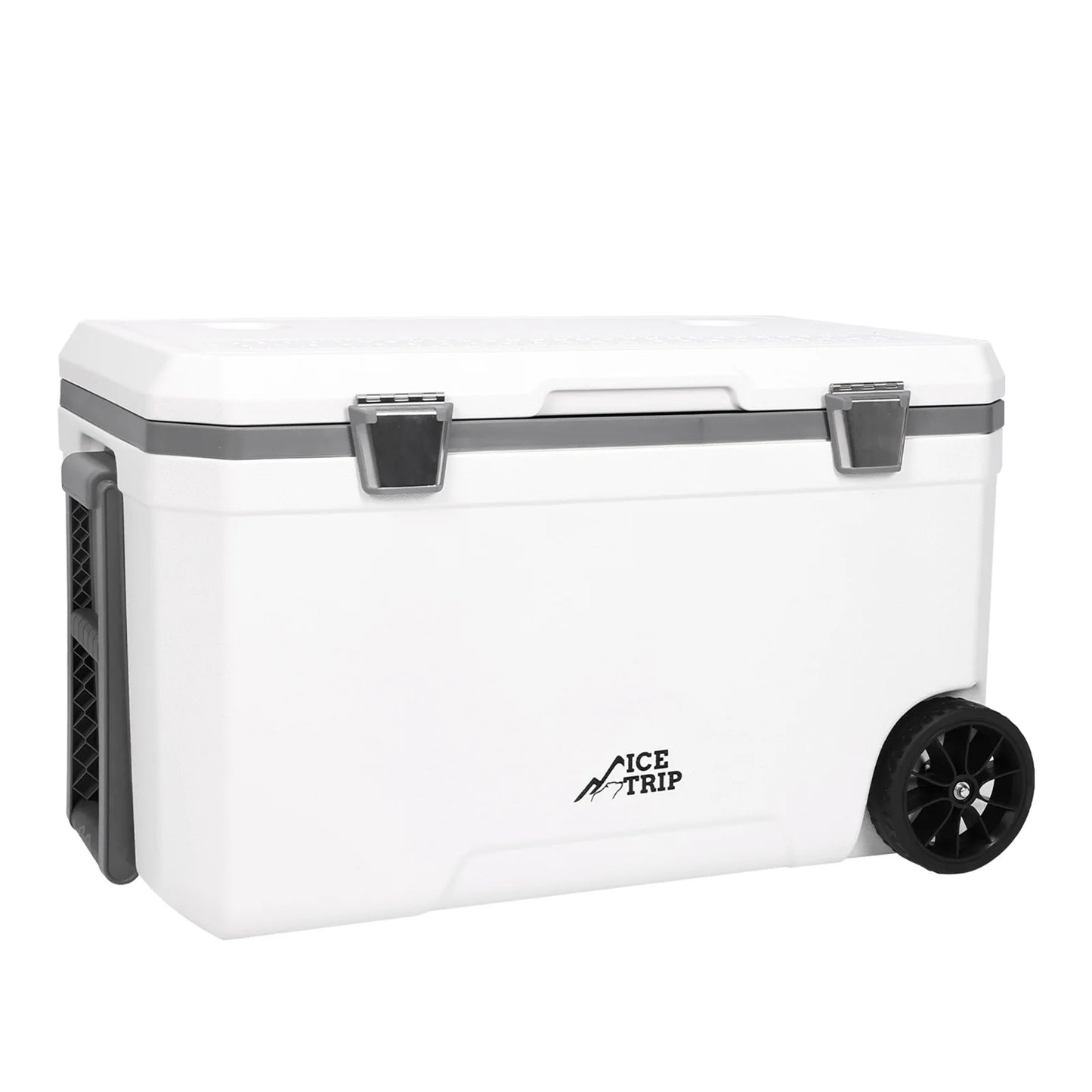 70L Wheeled Cooler 30 Percent Lighter Than Rotomolded Portable Car Wheel Insulator Plastic Cooler Box for Beach Beverage Camping