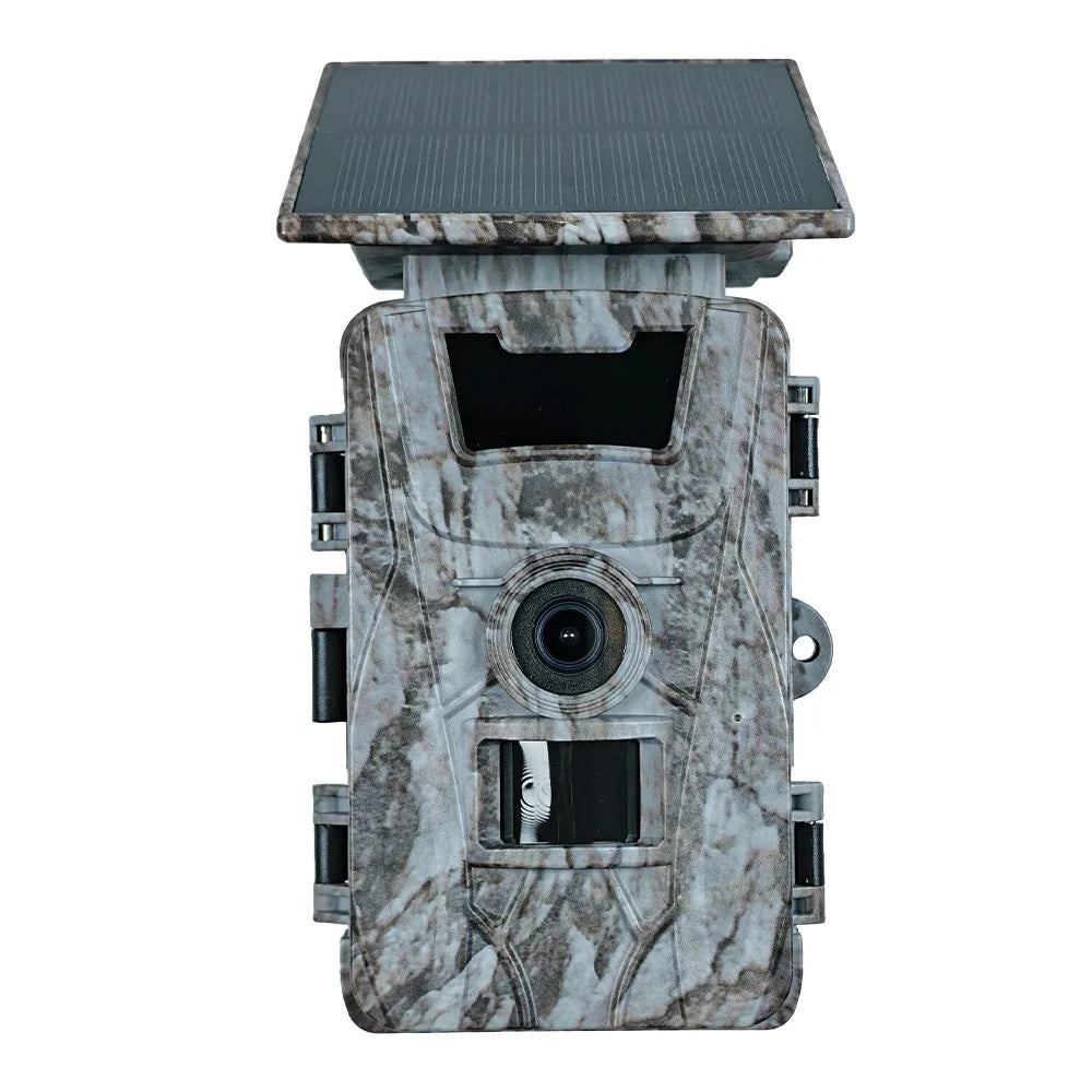 Solar Wildlife WiFi Cameras 60MP 4K Video Trail Camera App Control 0.2s Motion Activated Hunting Monitoring with 5200mAh Battery