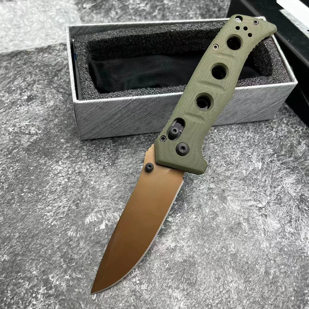 BM 273 Outdoor Folding Knife Jungle Climbing Fishing Portable Knives Daily Cutter Wilderness Adventure Hiking Practical Tools Camping Hiking EDC Foldable Durable Fruit Knife Gift