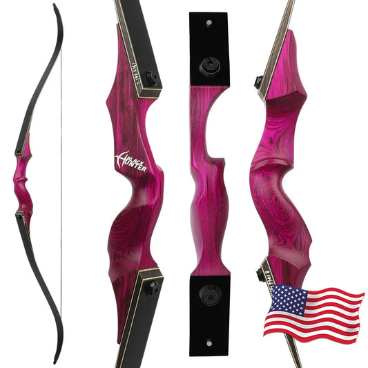 Archery Recurve Bow Arrow Set 60inch 50/60Ibs Right/Left Hand Takedown Bow Wooden Bow Handle for Archery Hunting Shooting