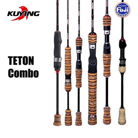 TETON 1.56m 1.8m 1.86m 1.9m 1.92m 1.98m Super Ultra Soft Light Baitcasting Casting Spinning Lure Fishing Rod Pole Combo
