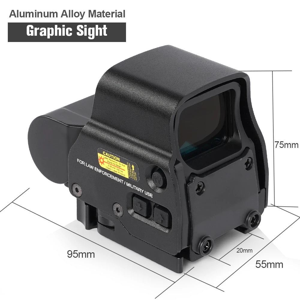 Tactical 558 Pink/Black Red Green Dot Holographic Sight Sight Hunting Reflective Sight Rifle Sight 20mm Mounted Airgun