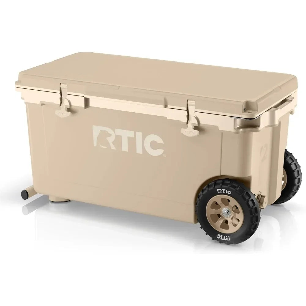 Hot-selling72 Quart Ultra-Light Wheeled Cooler Hard Insulated Portable Ice Chest Box for Beach, Drink, Beverage, Camping, Picnic