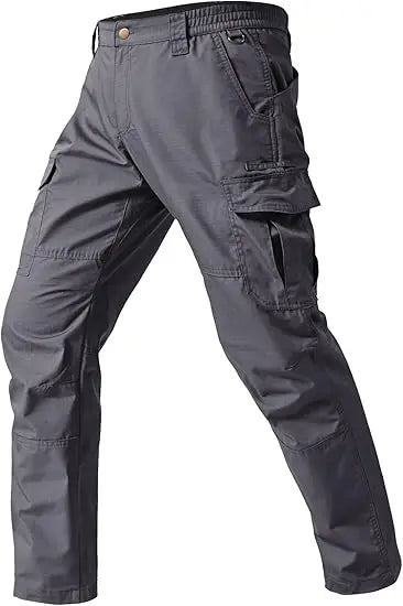 Work Pants Durable Ripstop Tactical Pants with 7 Pockets Outdoor Water Resistant Hiking Woking Construction Pants