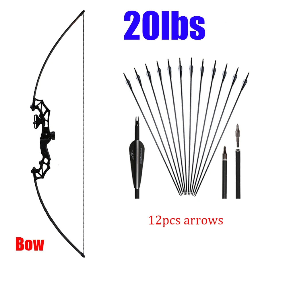 Archery recurve bow Hunting Take Down Bow 40lbs Bow for Outdoor Fishing Shooting Right Hand With Bow Accessories