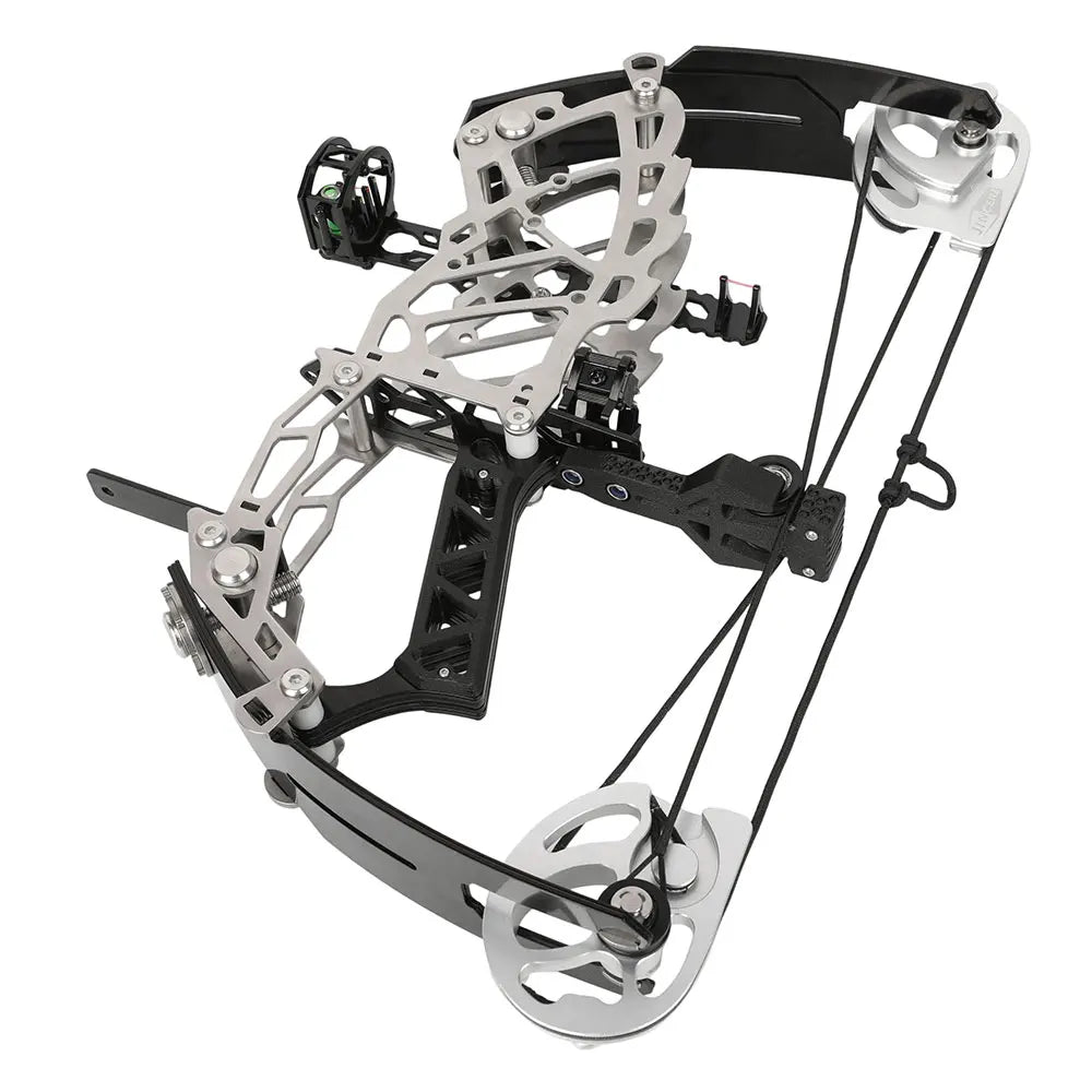 Shooting Small Compound Bow Set 15-32lbs Adjustable Right Hand Carbon Fiber Grip Arrows Youth Target Practice Beginners