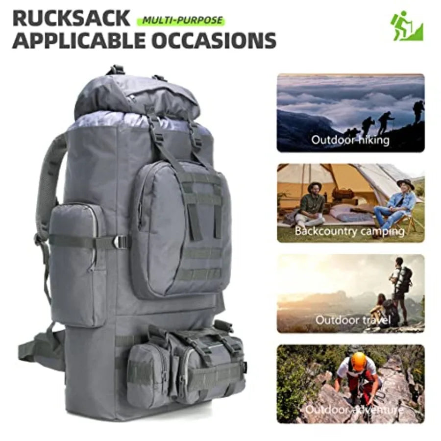 100L Camping Hiking Backpack Molle Rucksack Military Camping Backpacking Daypack