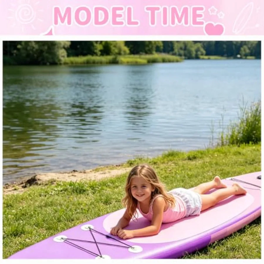 Stand Up Paddle Board for recreational use, PVC material, blue color, non-slip comfort deck and lightweight durable fin