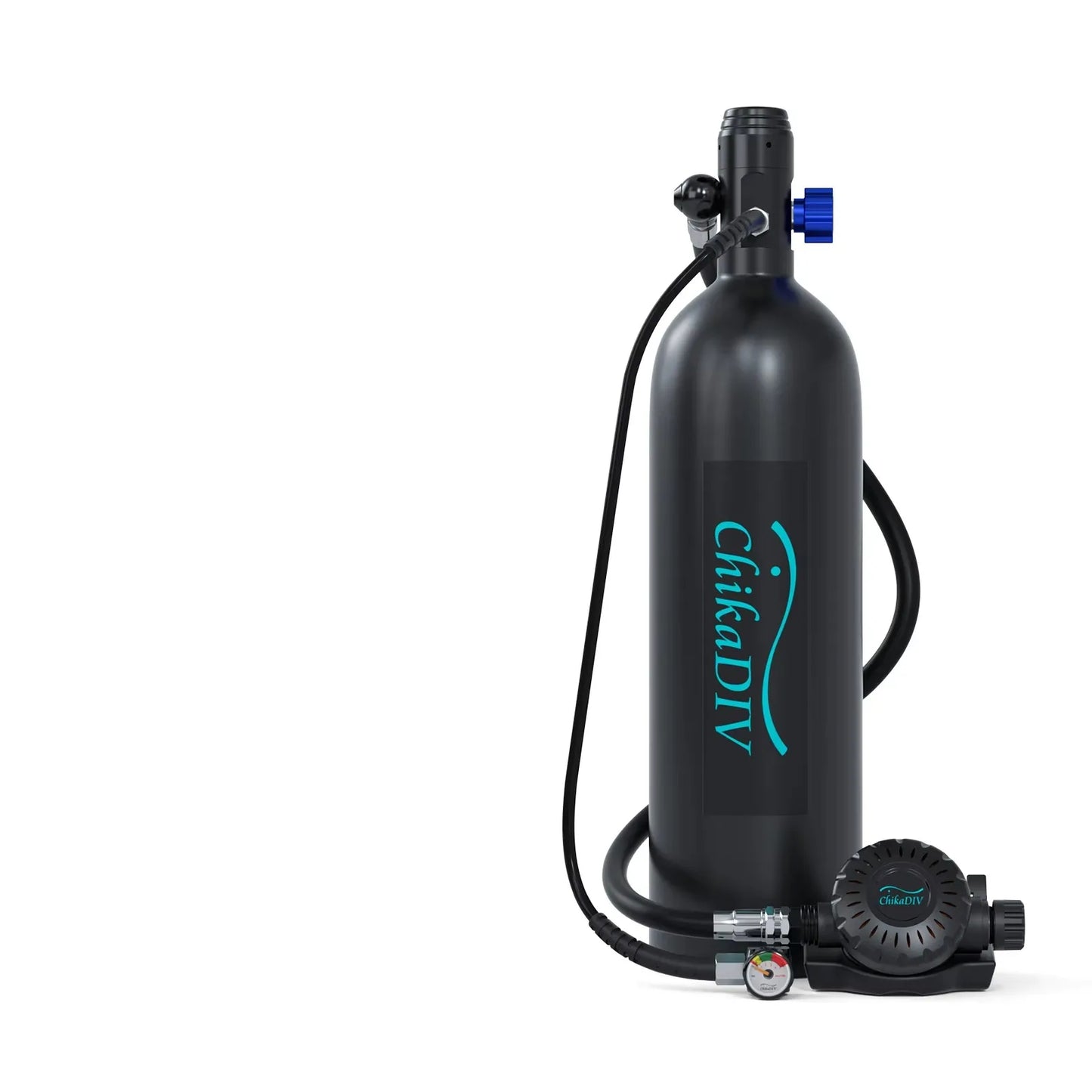 ChikaDIV S700 Mini Scuba Tank 1.9L Portable Diving Tank Reusable Scuba Pony Bottle Backup Dive Air Cylinder up to 30 Minutes