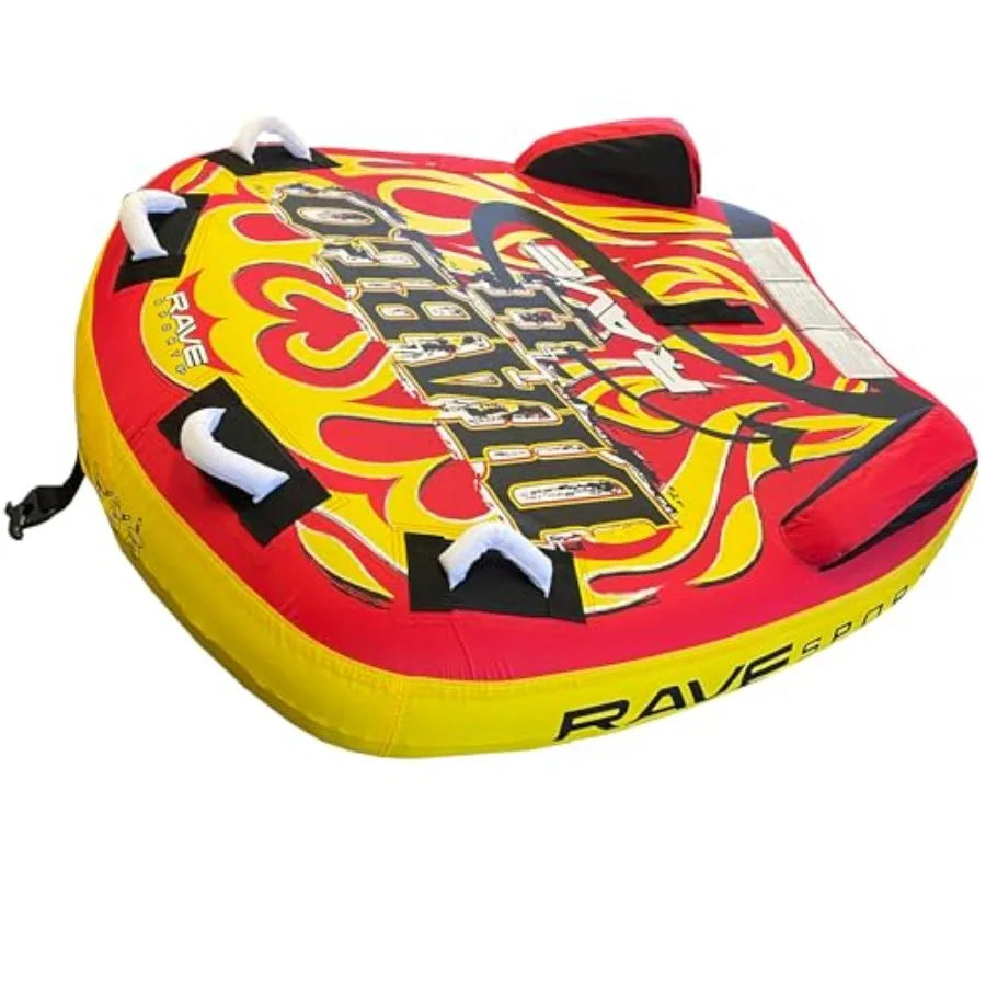 Boat Towable Tube - Iatable Boating Tube for 1-2 Riders - Heavy-Duty Water Tube for Boats to Pull - Water Sports Towable with Q