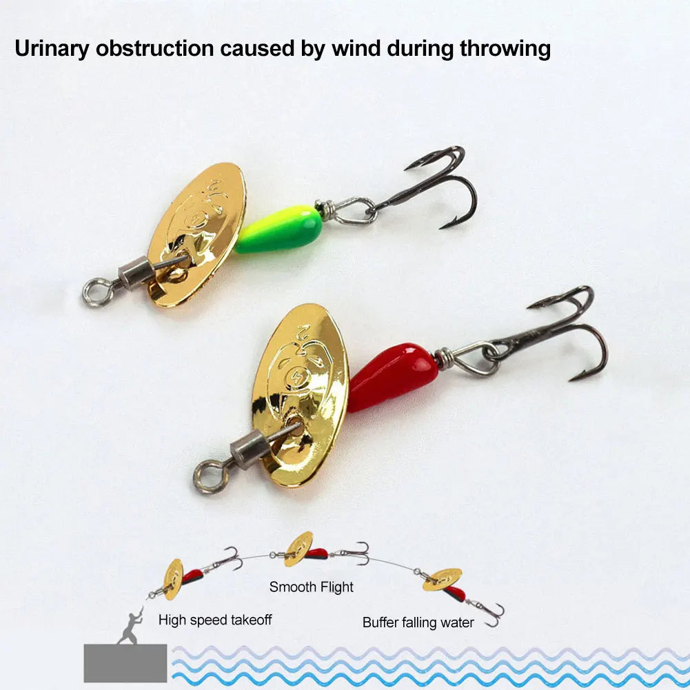 5Pcs Metal Spinner Spoon Fishing Lure Wobblers Artificial Bait for Carp Bass Pesca