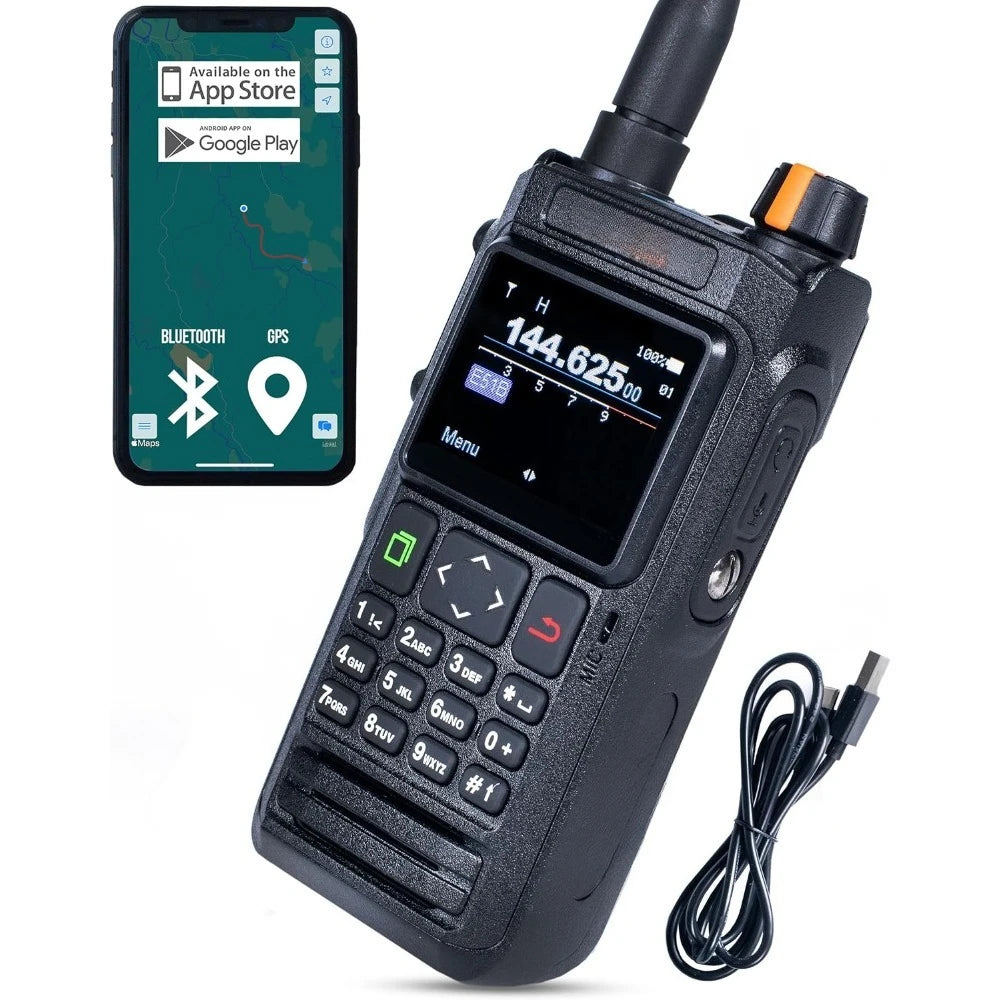 New upgrade UV-PRO IP67 Dual Band VHF/UHF Two-Way Radio - APRS, Bluetooth, GPS, Aviation Band Scanner, NOAA Weather Alerts