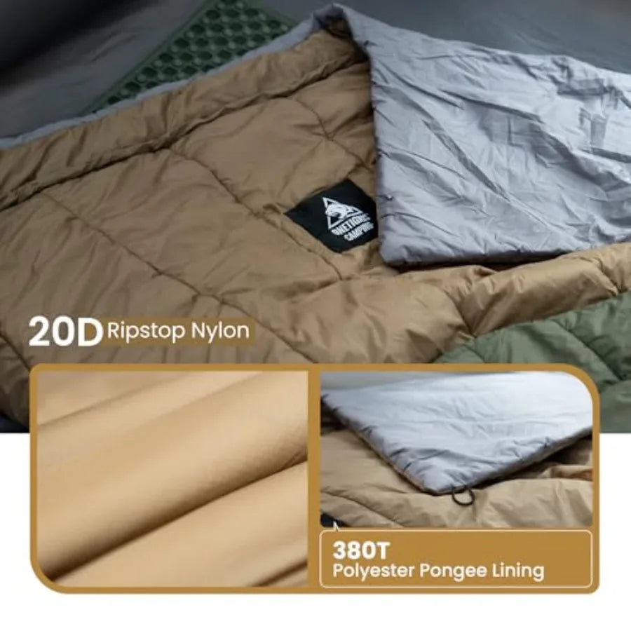 Outback camping, hiking, backpacking, hammock use: Featherlite ultralight sleeping quilt in charcoal gray, 35oz weight, 40F war