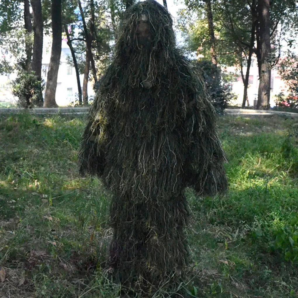 Kids 3D Camouflage Suits Outdoor Hunting Scouting Children Camouflage Clothes Pants Set with Storage Bag 1.1-1.3m