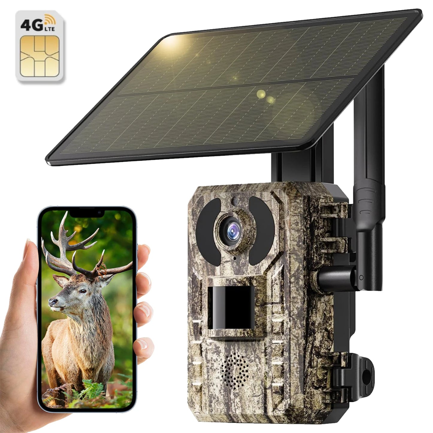 4G LTE Trail Camera with Live Stream - 3rd Gen Game Camera with Pre-Installed SIM Card - 0.2s Ultra-Fast Trigger - Night Vision