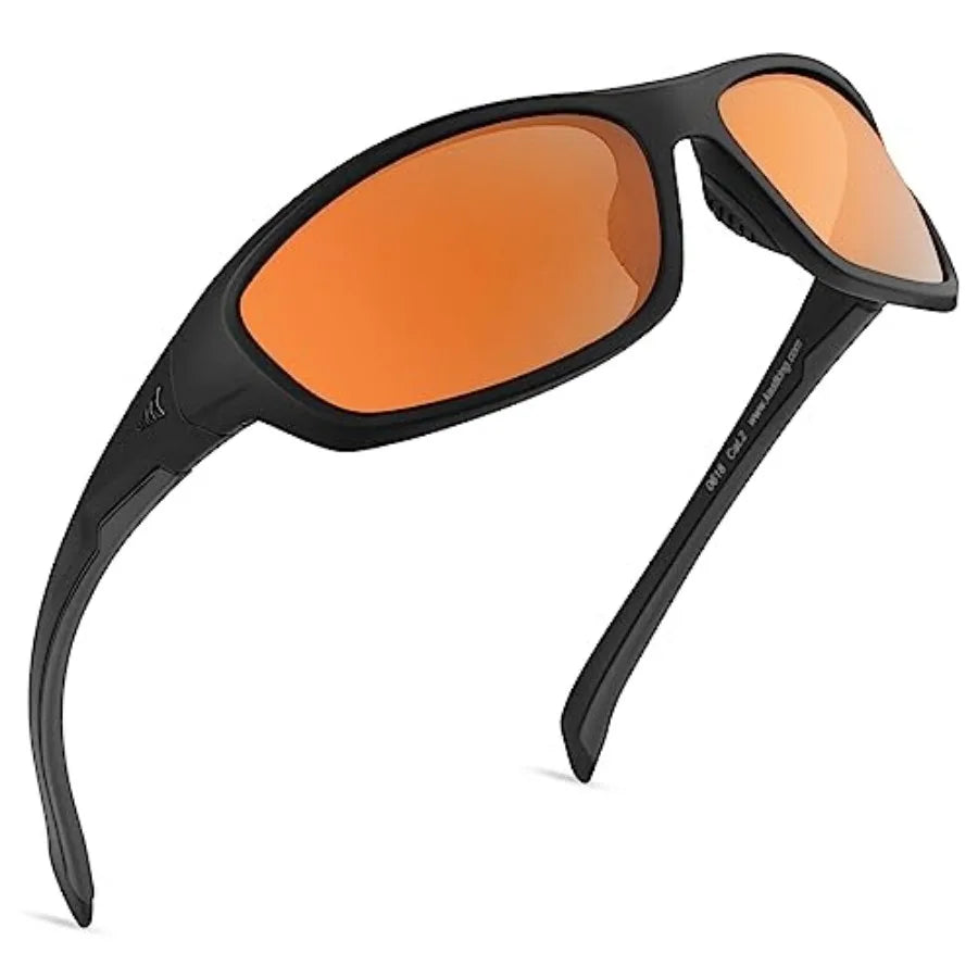 Hiwassee Polarized Sport Sunglasses for Men and Women, Wrap Sunglasses for Fishing Cycling and Running, UV Protection