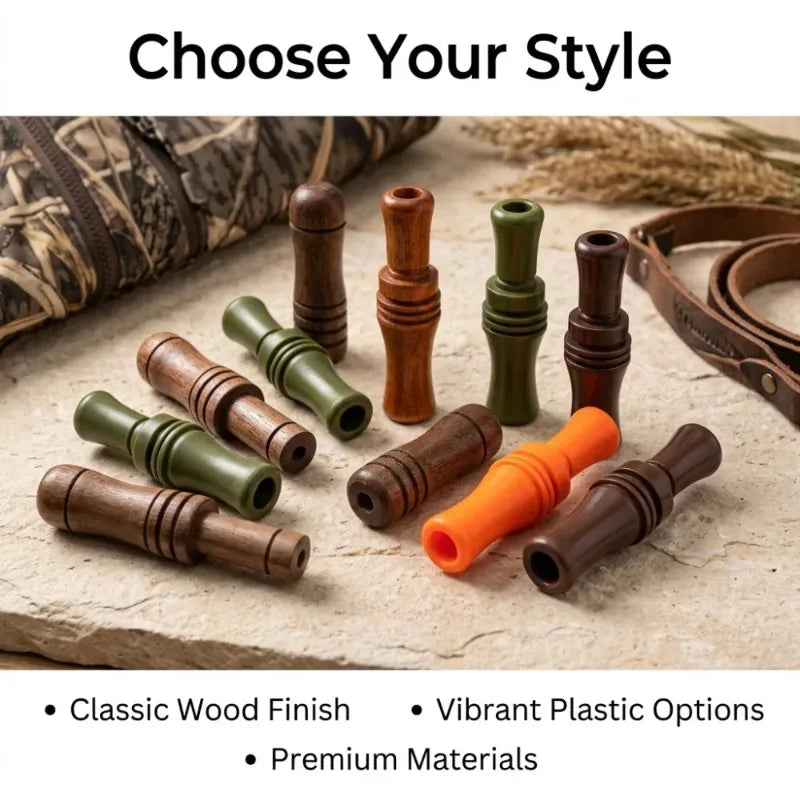 Outdoor Hunting Whistle Decoy Imitate Pheasant Duck Call Voice Call Bird Goose Voice Trap Brown Oak Wooden Whistle Drop Ship