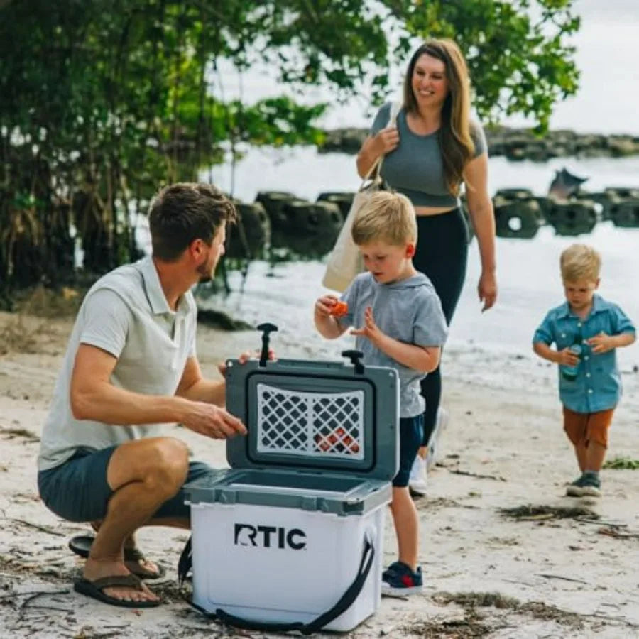 Ultra-Light Hard Cooler Insulated Portable Ice Chest Box for Beach, Camping, Picnic, Fishing, Boat, Barbecue Rotomolded Polyeth