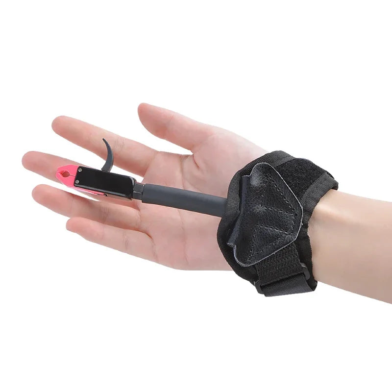 Compound Bow Wrist Release Adjustable Aluminum Alloy 360° Rotatable Jaw Caliper for Hunting Shooting Training Accessories