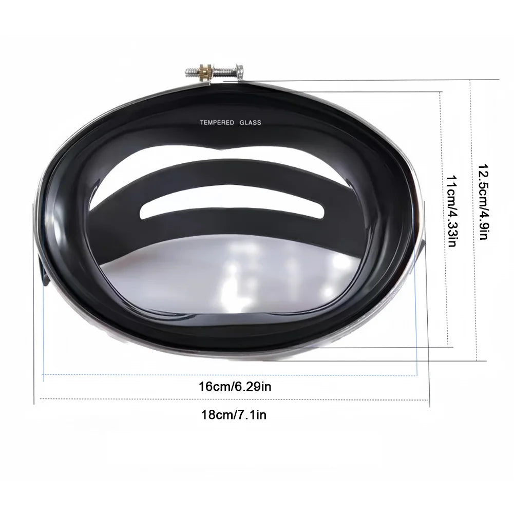 Snorkeling Equipment Mask HD Waterproof Fisherman Swimming Goggles Stainless Steel Anti-Fog Silicone HD Tempered Glass Dive-Mask