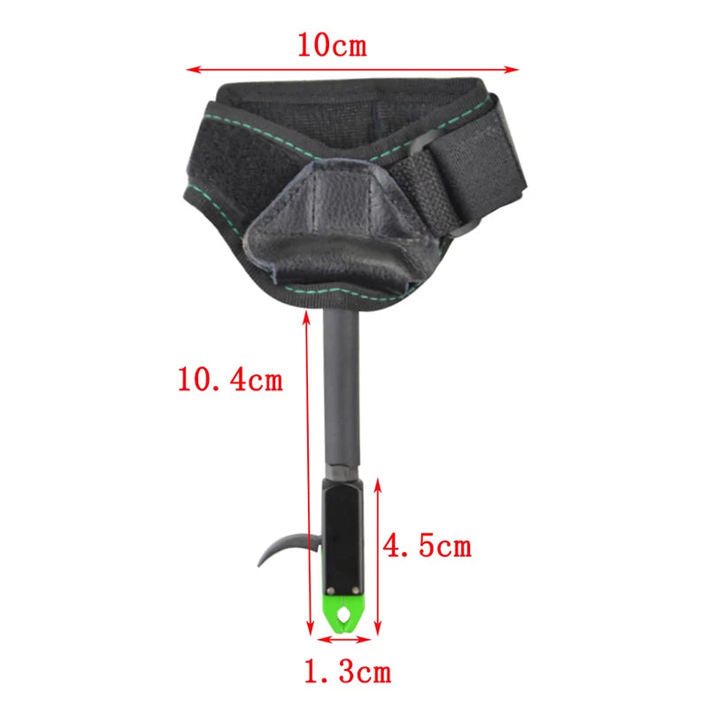 Wrist Release Archery Aid 80lb Withstand Aluminum Cloth Strap Trigger for Compound Bow Hunting Outdoor Sports
