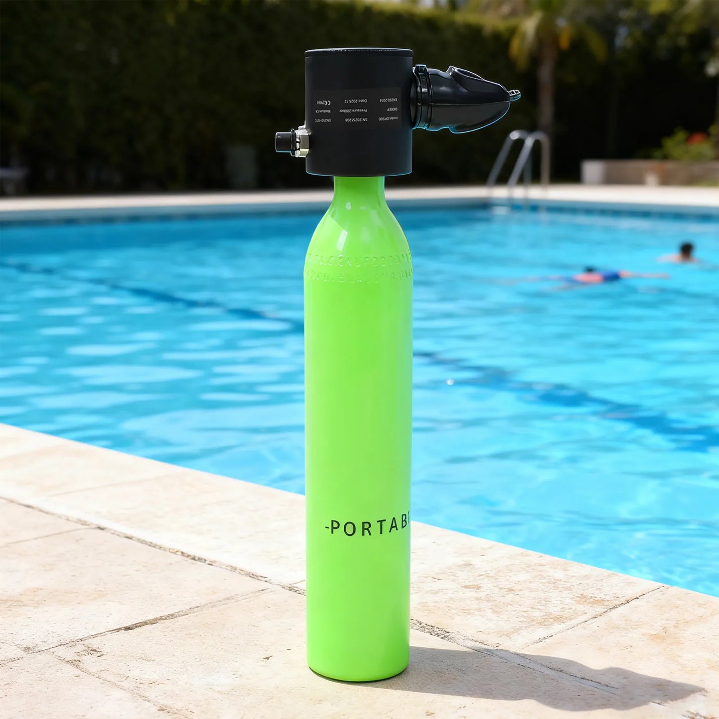 0.5L Mini Underwater Diving Tank Kit, Single Respirator Bottle Valve, Water Snorkelling Lung Tank for Diving