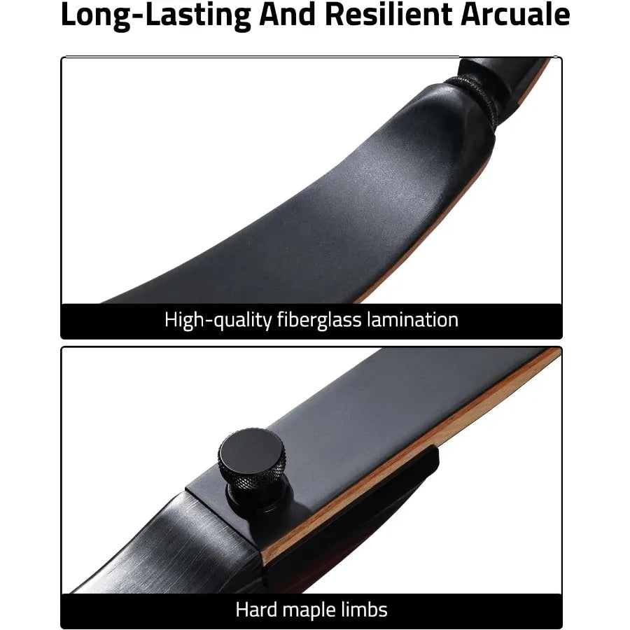 CVLIFE 62" Recurve Bow and Arrow Set for Adults and Hunter30lb-40lb Right Hand Wooden Takedown Hunting Recurve Bow for Beginner