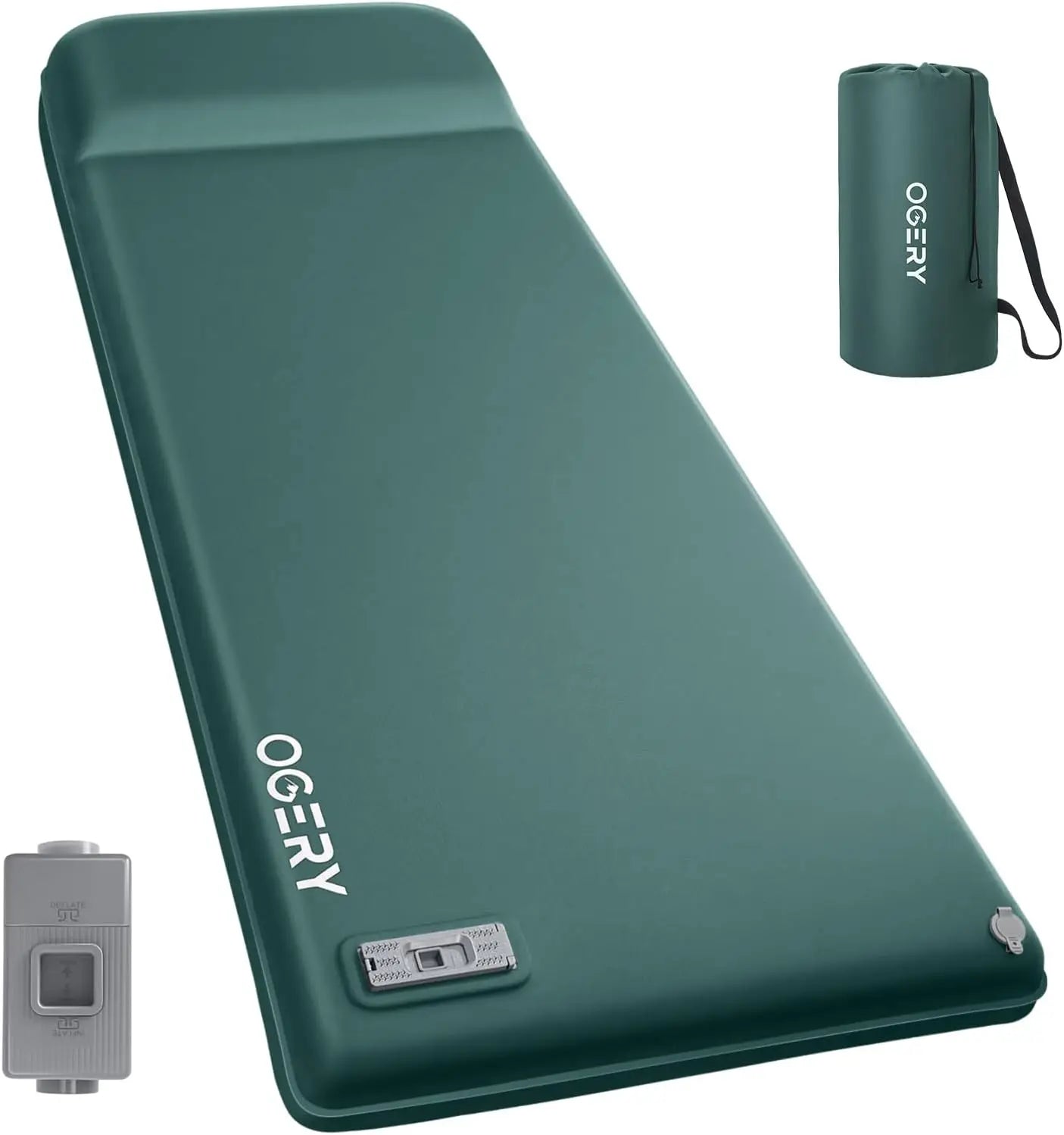 Self-Inflating Camping Pad with Electric Pump, 3.15" Thick Memory Foam, Built-in Pillow for All-Season Tent Travel