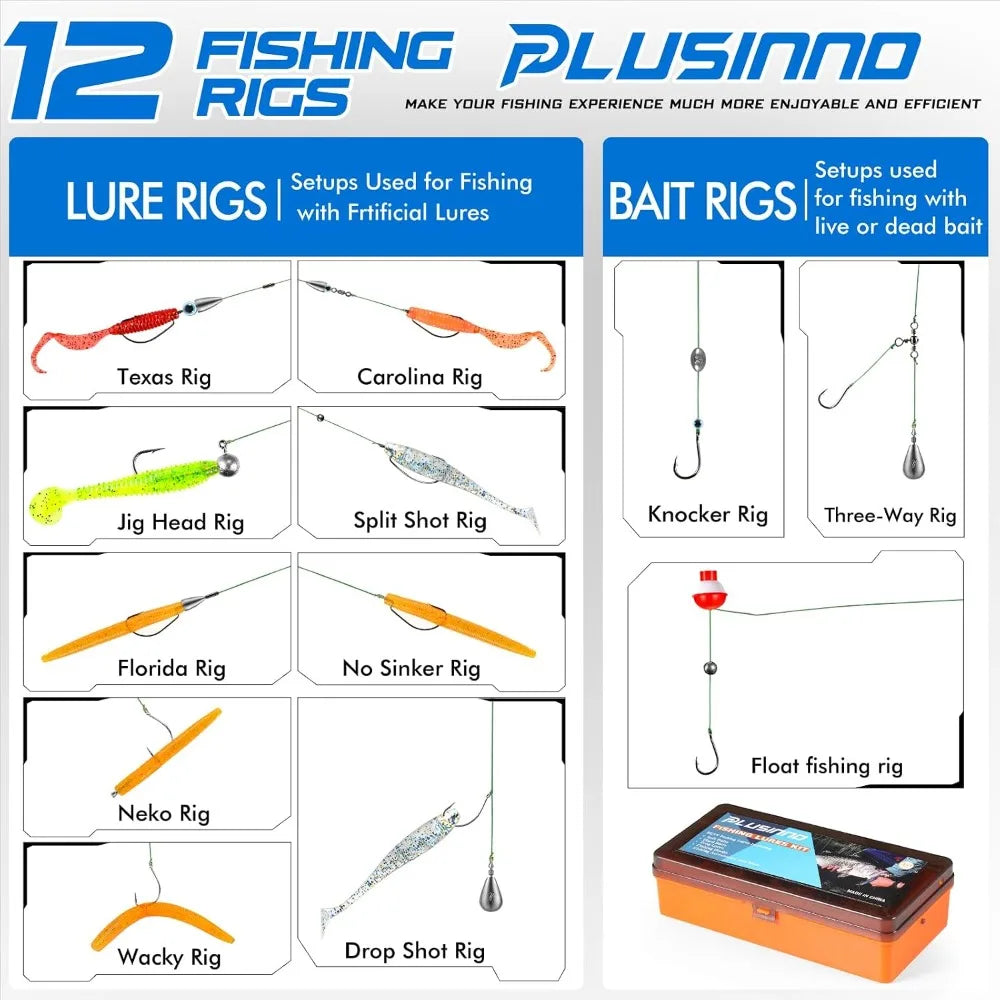 353 PCS Fishing Lures Kit with Tackle Box, Crankbaits, Hooks, Weights, Accessories for Freshwater Bass Trout, Gift for Men