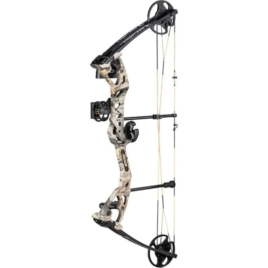 Bear Archery Limitless Dual Cam Compound Bow - Includes Quiver Sight and Rest God's Country