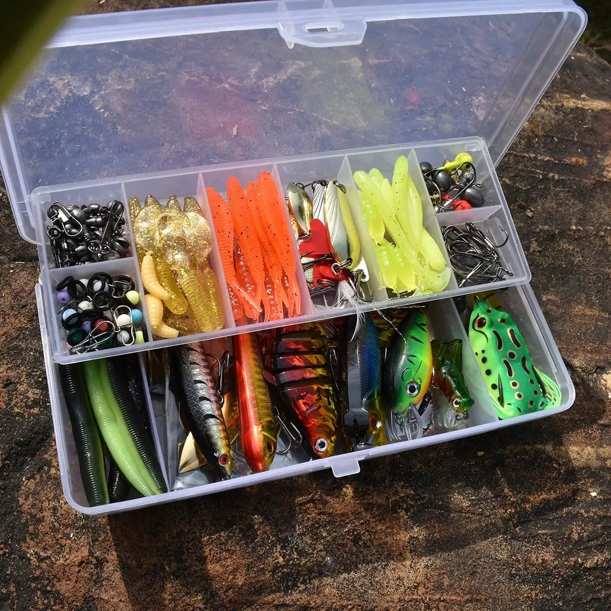 Multifunctional Artificial Fishing Lure Tackle Kit Durable Simulation Bait Set With Sharp Treble Hooks Universal For Freshwater Saltwater Lake Sea Bass Trout Angling Beginner Professional Fishing Gear Supplies