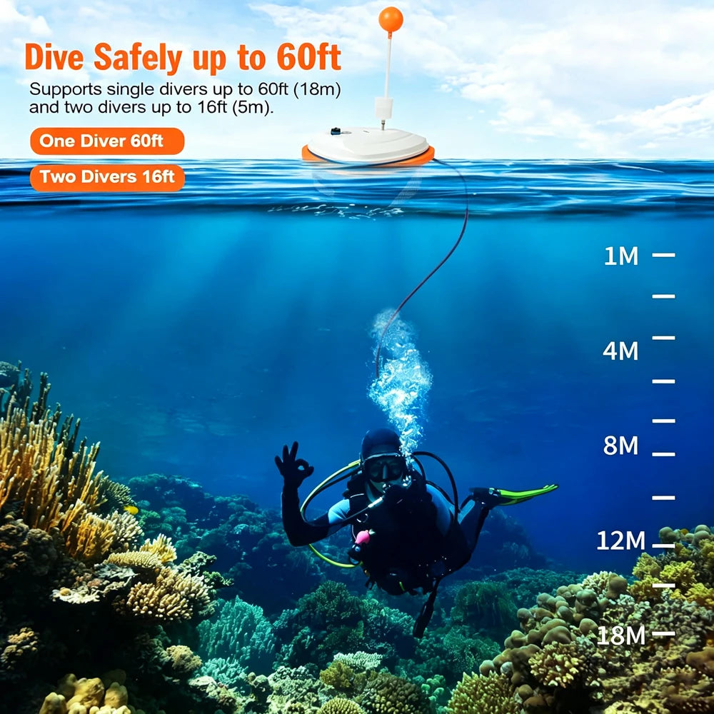 Oxygen Diving Respirator Battery Life Of 8Hours Capable Of Reaching Depths Of Up To 18Meters For Fishing And Rescue Operations