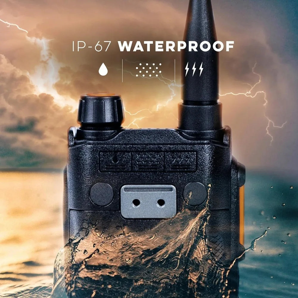 New upgrade UV-PRO IP67 Dual Band VHF/UHF Two-Way Radio - APRS, Bluetooth, GPS, Aviation Band Scanner, NOAA Weather Alerts