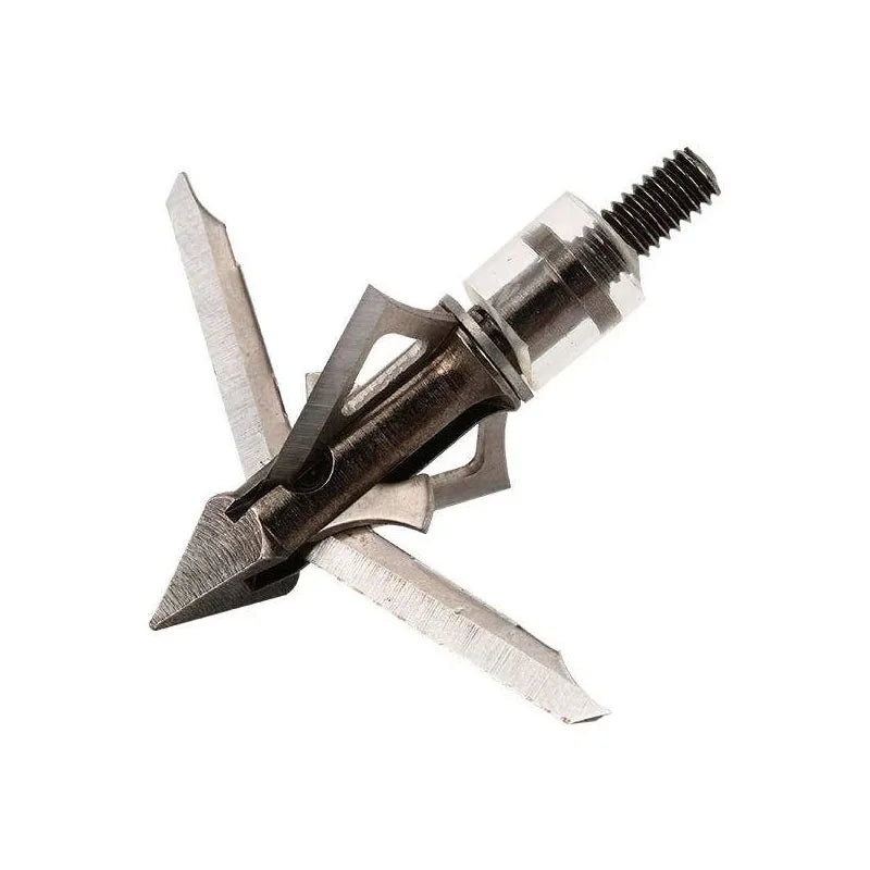 6pcs/1pack Mechanical 4 Blade Stainless Steel Hunting Outdoors Bow Archery 100 Grain Broadheads